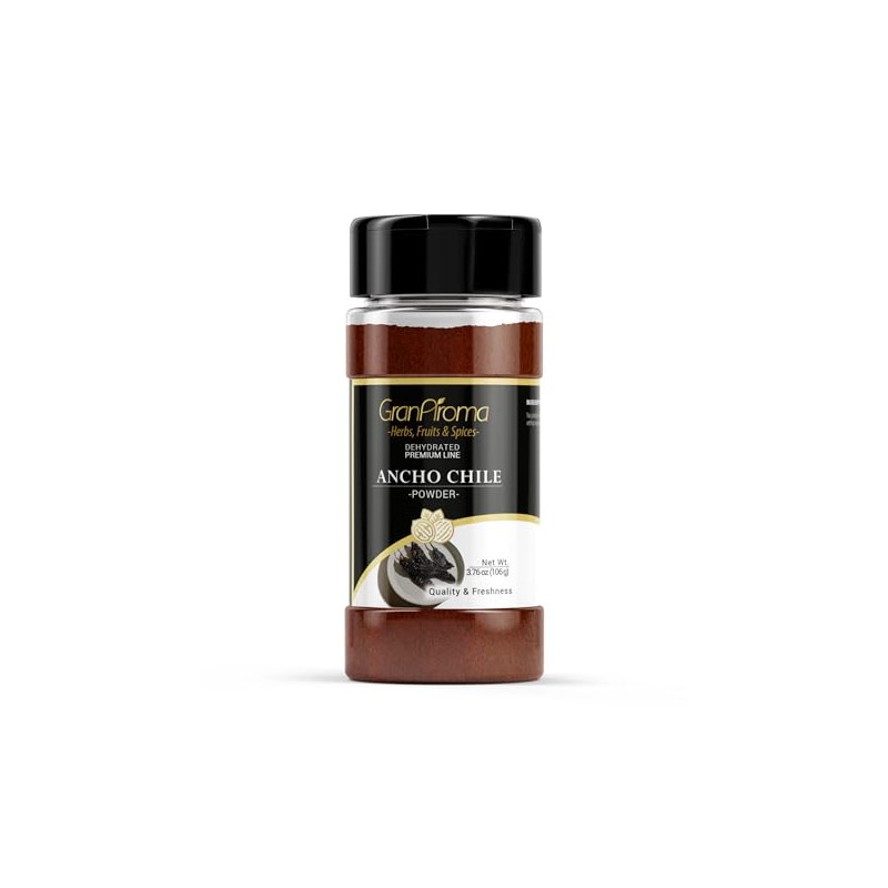 GranAroma Ancho Chile Powder, Spicy & Flavorful, Delicious Dried Chile