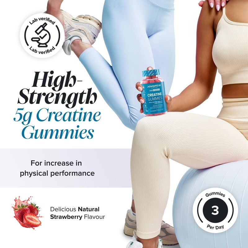 Creatine Gummies - 5000mg Lab Verified - High Strength Monohydrate