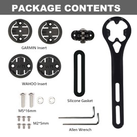 BSSOK Bicycle Mount for Aero Handlebars, Aero Integrated Handlebar Out Front Combo Mount Compatible with Garmin Edge Wahoo Elemnt