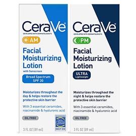CeraVe AmPm Bundle Facial Moisturizing Lotion, 2 Count