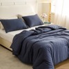 ROSGONIA California King Comforter Set Navy Blue,3pcs(1 Boho Cal King