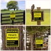 Lineshading 40 Pcs Posted No Trespassing Signs Private Property Weatherproof