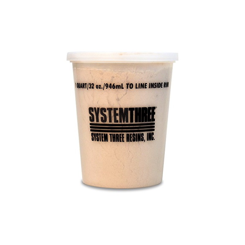 System Three Wood Flour, 1 Qt Tub, Brown