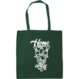 Hippowarehouse Home Is Where The Alley Is Tote Shopping Gym Beach Bag 42cm x38cm, 10 litres