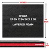 ONREVA Tool Box Foam, 3Pack 24x24x1 inch, Foam Inserts for