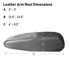 FH Group Premium Faux Leather Armrest Cover Semi-Universal Fit, One Pair, Set of 2 Gray