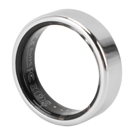 Zopsc Smart Fitness Ring with Cover, Health Tracker with Sports Monitoring, Step Count, Gesture Control, Health Rings for Men and Women (Silver) (13#)