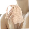 Minkissy Cotton Soap Pouches Exfoliating Bag Drawstring for Bathing Soap
