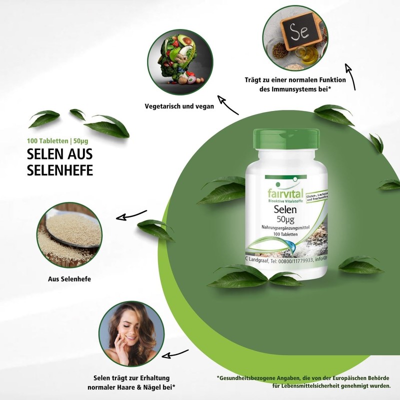 Fairvital Selenium 50 mcg from selenium yeast - high dose