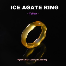 DNTENG 2 Pcs Natural Crystal Rings Carnelian Stone Band Ring for Women, Simple Gemstone Agate Rings Stackable Donut Jewelry for Girls, Size 6.7-7.1inch/US 7-8, US&7.5, Gemstone Stone, Agate