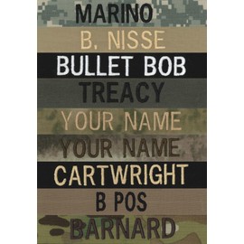 Custom Glow-in-The-Dark Uniform Name Tapes, Over 50 Fabrics. Coyote Tan 4" Uniform Ready Hook Fastener