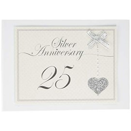 White Cotton Cards 25th Anniversary, Heart Photo Album (LLA25T), of