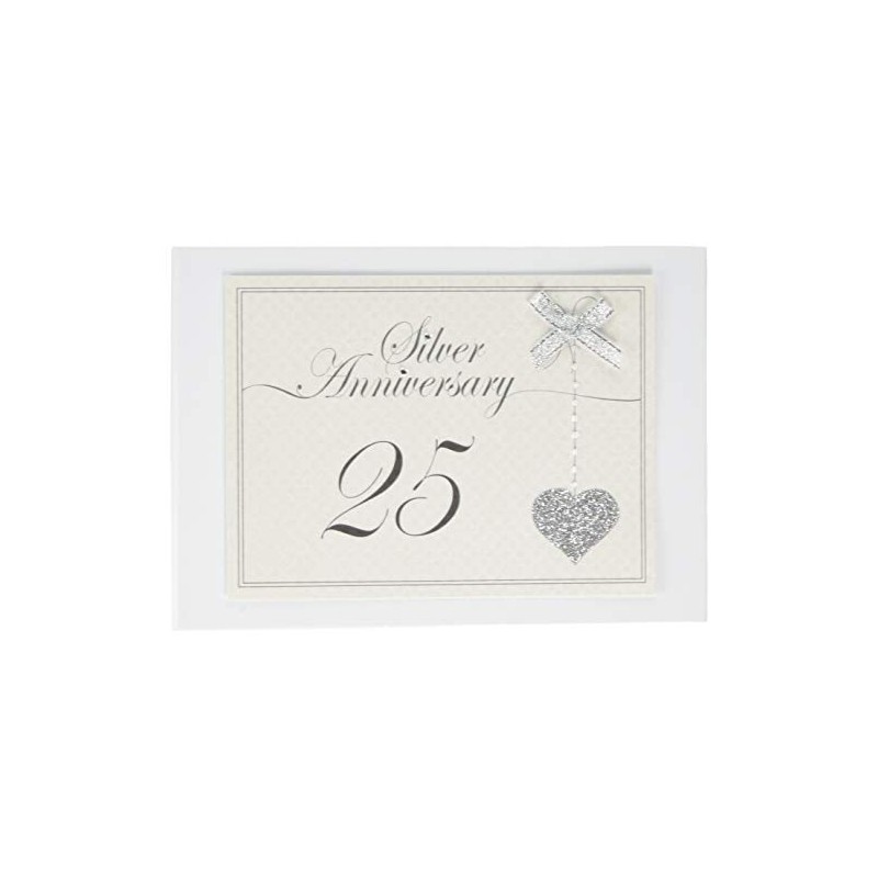 White Cotton Cards 25th Anniversary, Heart Photo Album (LLA25T), of
