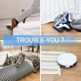 Yorwe Rug Tape Pad, Rug Anchors Carpet Hook and Loop Non-Slip Mat Anti-Skid Stickers (10PCS, White)