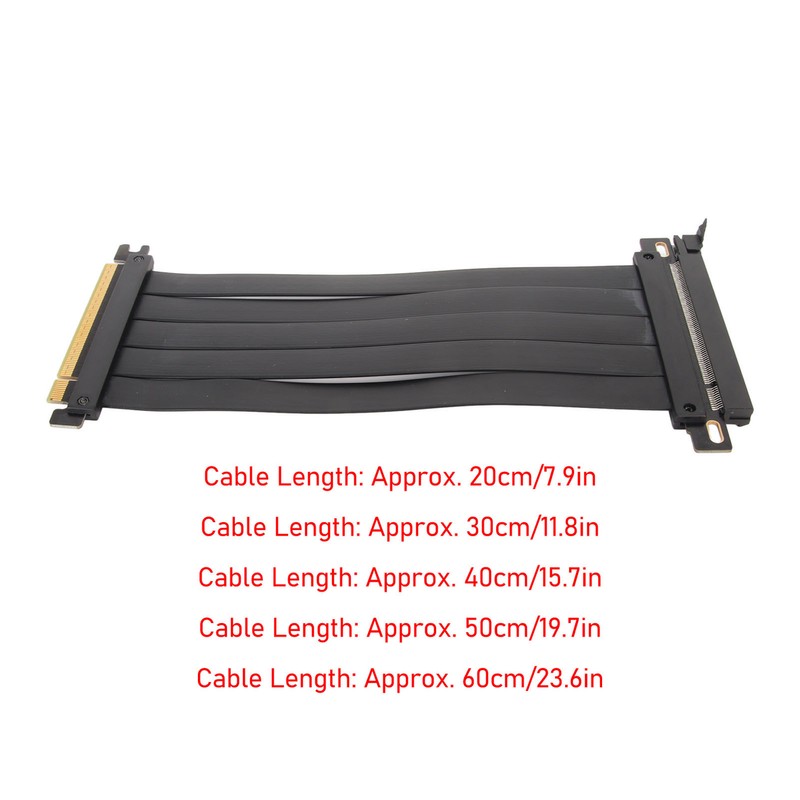 PCIE 4.0 X16 Extender Riser Cable High Shielding Property 180