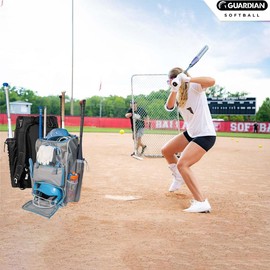 Guardian Baseball Diamond Series Baseball Softball Bag (Grey/Carolina Blue)