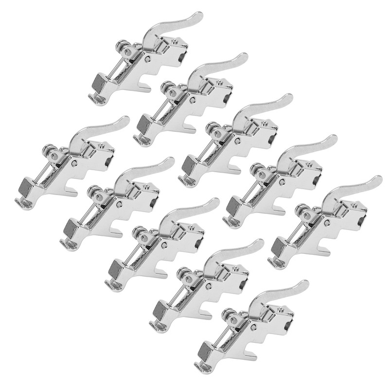 10Pcs Presser Foot Holders Stainless Steel Multifunctional Household Sewing Machines