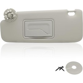 NHILES Left Driver Sun Visor Compatible with Chevy Cruze 2011-2019 Sun Visor Replacement Number 95034256 95034253 84126667 84126658 Color: Grey