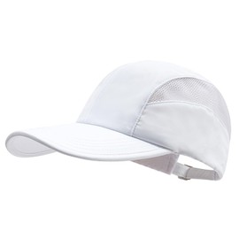 Clakllie Quick-Drying Baseball Cap, Summer Running Cap, Breathable Peaked Cap, Men's UV Protection, Sun Hat, Quick Dry Running Hat, CDGE-DCP2403-White, Unit size