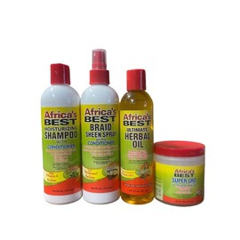 Africa's Best Set Of Africa's Best Moisturizing Shampoo , Conditioner, Oil , Scalp Conditioner