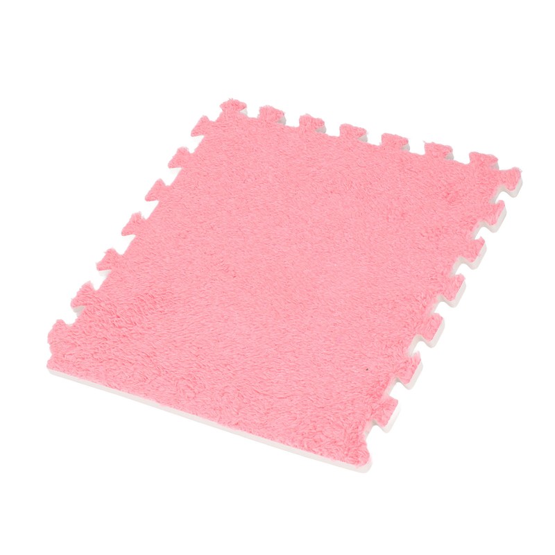 10pcs Plush Foam Floor Mat Thickened Cuttable Interlocking Carpet Tiles