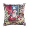 Decorative Tapestry Santa Claus Workshop Gobelin Style Throw Pillow