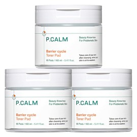 Picam Barrier Cycle Soothing Toner Pads, 60 sheets, 3 pieces / 피캄 베리어사이클 진정 토너 패드, 60매입, 3개