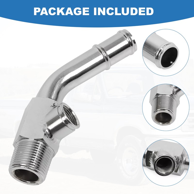 Hot Water Radiator Coolant Temp Sensor Elbow Connector Tube Replace