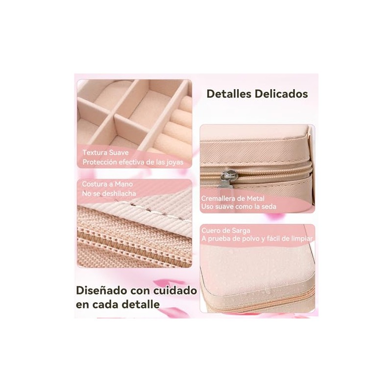 12 Piezas Joyero para Mujer, Caja de Almacenamiento de Joyas,