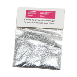 SNOWGLOBE for you - DO IT YOURSELF 3 x Silver Glitter for Snow Globe / Glitter Globe for Crafts for Snow Globe Craft Kit 40062