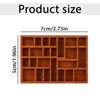 Tabanzhe Miniature Wooden Shadow Box-24 Compartments Small Trinket Display Shelf