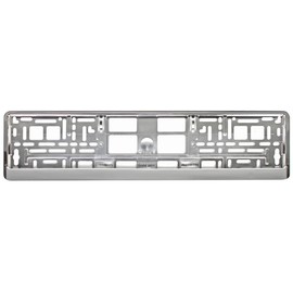 Chrome Style Euro License Plate Holder - Universal Mounting Frame/Bracket