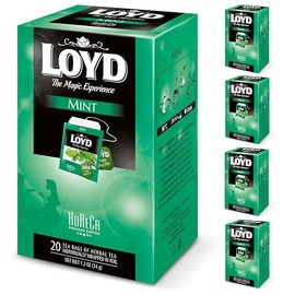 LOYD - HORECA Peppermint Tea - 4 x 20 Individually Packed Tea Bags, Premium Quality, High-Quality Mint Tea for Catering, Hotel & Restaurant, Refreshing & Aromatic - 4 x 40 g