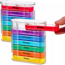 알약 용기 주간 7일 28개 구획 주최자 디스펜서 플라스틱 보관 [Transparent] Weekly Pill Organizer 7 Days 28 Compartments Dispenser Plastic Storage [Transparent]