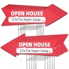 10 Pack Large Size Open House Red Arrow Yard Signs