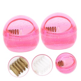 WOONEKY 2pcs Nail Bit Cleaning Brush Durable and Tool for Efficient Nail Drill Bit Cleaning Portable Design with Dust Box for Home Professional Use