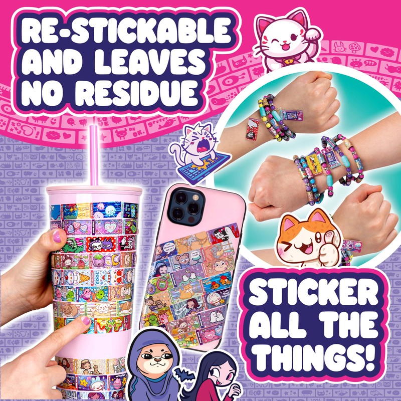 Sticki Rolls Sky Castle Sticki Station S2, adesivi indossabili condivisibili,