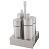 Stainless Steel Salt Pepper Spice Condiment Bottle Set Seasoning Container