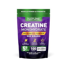 Monohidrato de creatina en polvo, creatina micronizada para hombres y mujeres, suplemento de creatina monohidrato puro, fuerza muscular, rendimiento y
