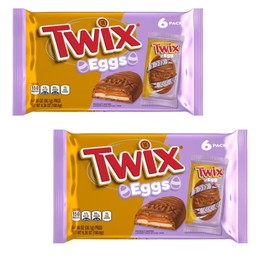 Twix Eggs - Pack of 2-6 Eggs in Each Pack - Delicious Classic Taste - Perfect for Easter Baskets - Individually Wrapped