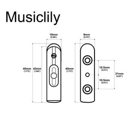 Musiclily Ultra Full Solid Brass Non-tremolo Bridge Individual Single String Bridge with 10mm Separable 6-Saddle and Single Base Plate for Electric Guitar, Chrome