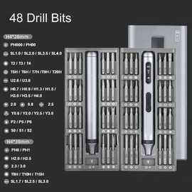 SH-RuiDu Mini Electric Screwdriver Set, 50 in 1 Magnetic Mini Precision Mechanic Tool Set, Precision Screwdriver Repair Set with 48 Bits for Mobile Phones, Watches, Toys, Camera, Computers