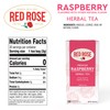 Red Rose Raspberry Herbal Tea Refreshing & Fruity Brewed Naturally