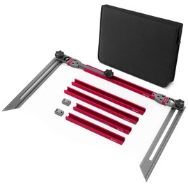 Stair Tread Template Tool - Upgrade Stair Tread Gauge - Accurate Stair Tread Measuring Tool Jig for Risers, Shelf and Cutting Drywall - 17.9 to 58.9 inches - Shelf Scribe Tool