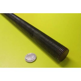 Unbranded 4140 Steel Threaded Rod, Grade B7, RH, 1"-12 x 1 Foot Length