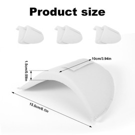 BOXOB 6pcs Shoulder Pads, Soft Breathable Thickened Sponge Set-in Shoulder Pads for Dresses, Suits, Jackets, Shirts Men's Women's Clothing Sewing Supplies (White)