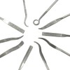 10Pcs Diamond Needle File Set, 180mm Metal Files with Rubber