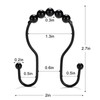 Goowin Shower Curtain Hooks, Rust Resistant Shower Curtain Rings Metal