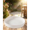 Docrin 2 Pack of 5.2 Inch White Ceramic Plant Saucer,Indoor