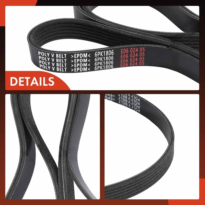A-Premium Engine Serpentine Drive Belt Compatible with Nissan Rogue 2008-2013,